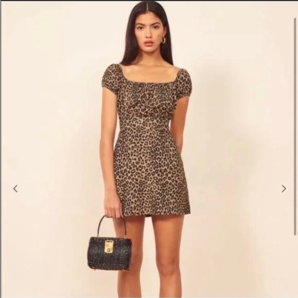 Reformation leopard print “echo” dress